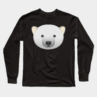 cute polar bear face Long Sleeve T-Shirt